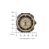 Montre Citizen avec lunette noire et dorée, affichant l'heure.