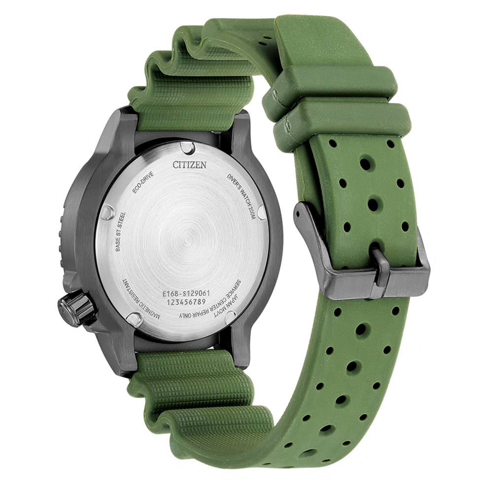 Citizen montre, bracelet vert, montre de plongée, résistant magnétique, Eco-Drive