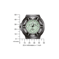 Montre Citizen avec échelle, noire et verte, plongeur professionnel, 300M, Eco-Drive