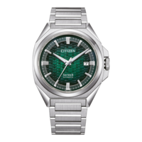 Montre automatique Citizen Series 8 avec cadran vert et bracelet en acier