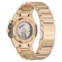 Citizen montre dos, or, saphir, mouvement japonais, résistant à l'eau, résistant magnétique.