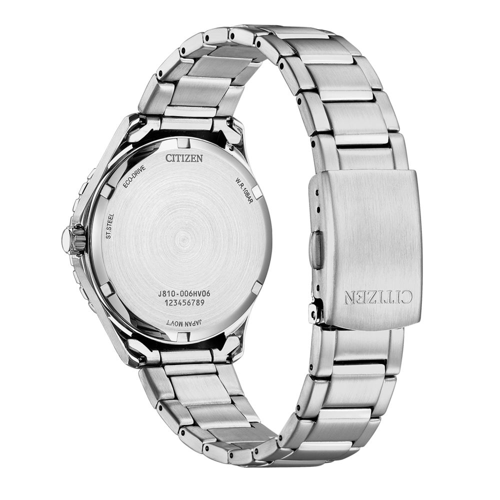 Montre Citizen, acier inoxydable, Eco-Drive, W.R. 10BAR, Japan Movt, J810-006HV06